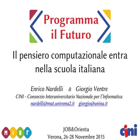 Programma il Futuro (presentazione a JOB&Orienta)