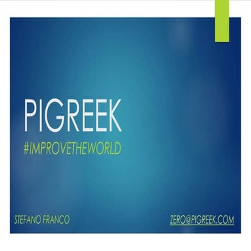 Pitch PIGREEK | Startcup Puglia 2015 | Bari