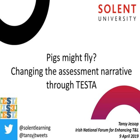 Pigs might fly: changing the assessment narrative through TESTA