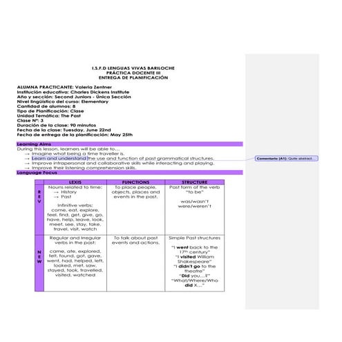 DU1: The Past - Lesson 3