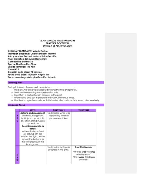 DU1: The Past - Lesson 4 | PDF
