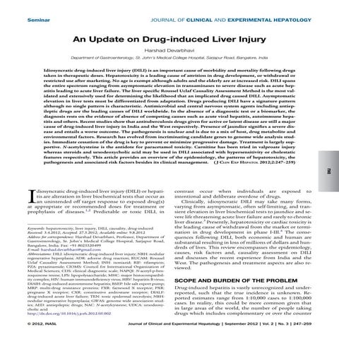 Drug induced liver injury (DILI) | PPTX