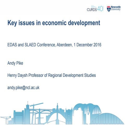 Key Issues in Economic Development