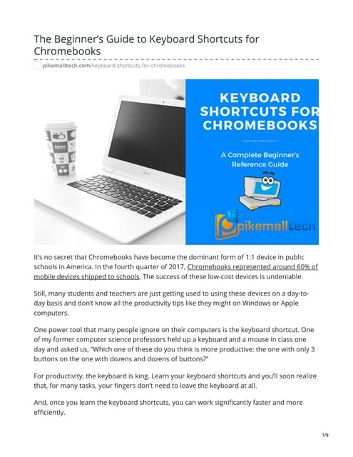 The Beginner's Guide to Keyboard Shortcuts for Chromebooks
