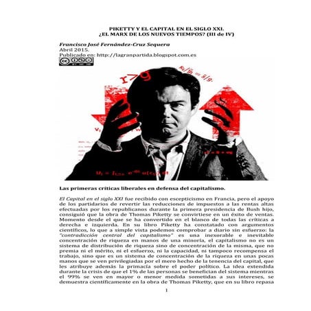 Piketty y el Capital en el Siglo XXI. ¿El Marx de los nuevos tiempos (III de IV)