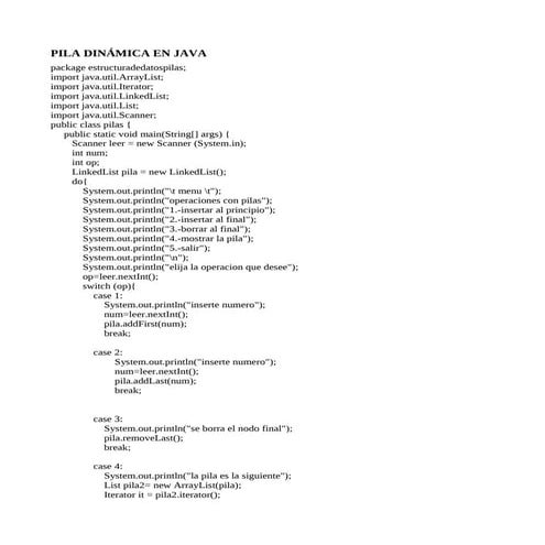 Pila dinamica y pila estatica