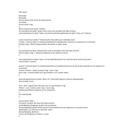 Pila vacia