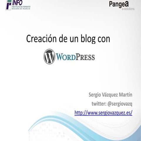 Creacion de un blog con WordPress desde cero