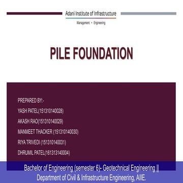 Pile foundations
