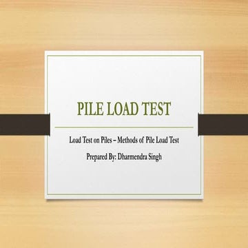 Pile load test ppt