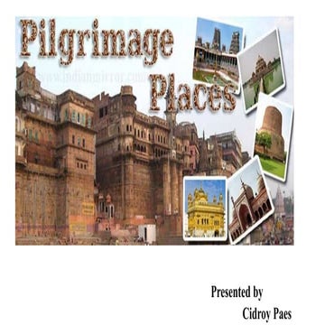 Pilgrimage destination of different religions(India & World)