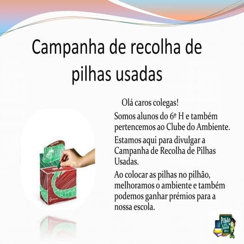 Campanha de recolha de pilhas usadas