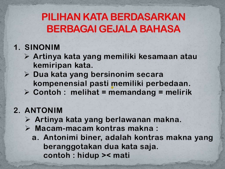 Pilihan Kata