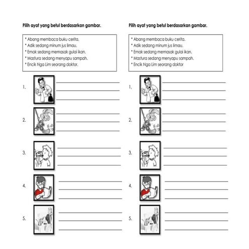 Pilih ayat yang betul berdasarkan gambar