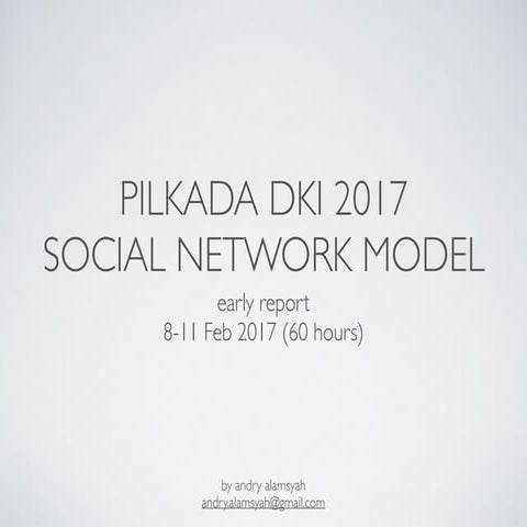 Pilkada DKI 2017 Social Network Model (Early Report)