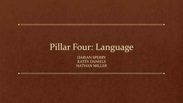Pillar Four