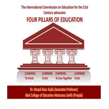 Education for 21st Century- Pillars of Education