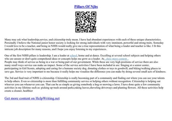Njhs Recommendation Letter | PPT
