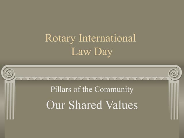 Pillars Of Society   Shared Values