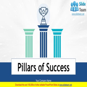 Pillars Of Success PowerPoint Presentation Slides