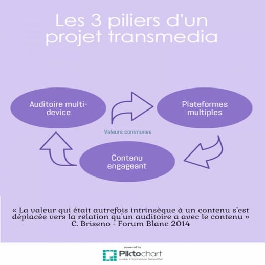 Les 3 pilliers d'un projet transmedia