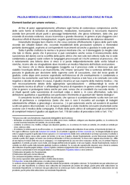 Pillola sulla giustizia in italia