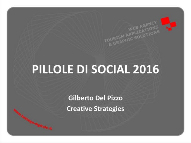 Pillole di social 2016