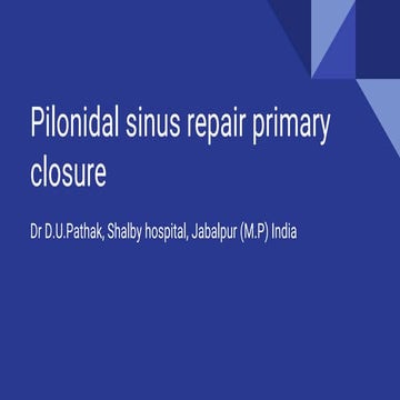 Pilonidal sinus repair   primary closure