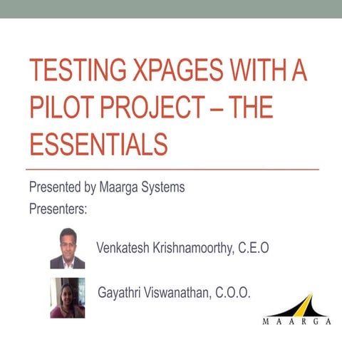 Pilot essentials webinar