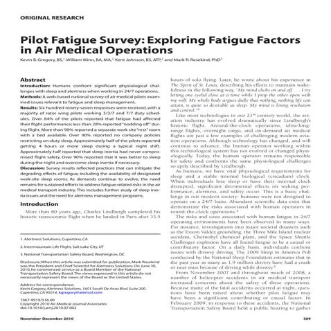FECTS OF STRESS AND FATIGUE ON PILOTS | PPTX