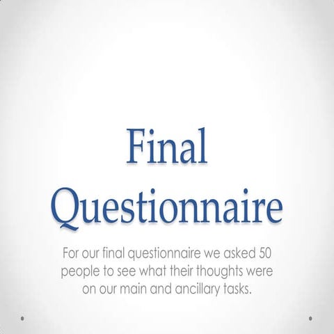 Final questionnaire