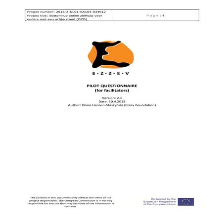 Pilot questionnaire fac v2.1 | PDF