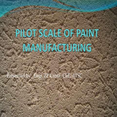 Pilot Scale Of Paint Manufacturing