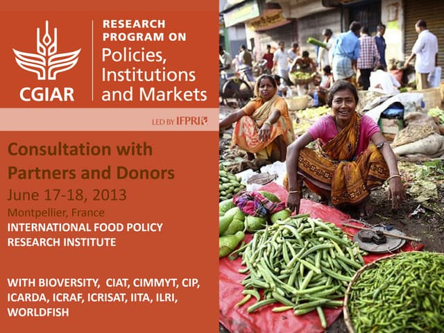 PIM - Presentation for Discussion with Donors and Partners - June 2013