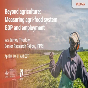 Beyond agriculture: Measuring agri-food system GDP and employment