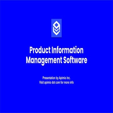 What is PIM software? By Apimio