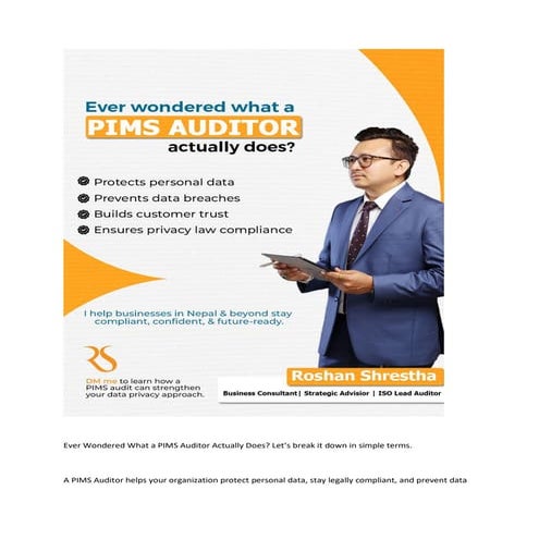 Ever wondered what a PIMS Auditor actually do | PDF