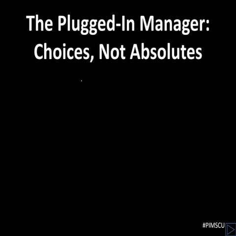 Plugged-In Management @ SCU