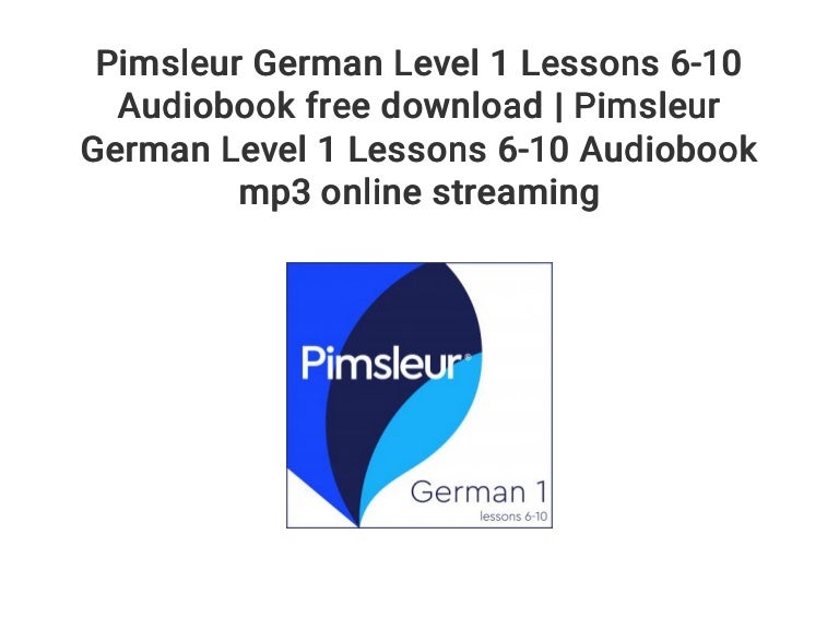 pimsleur german iv torrent