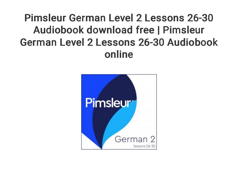 pimsleur german iv torrent