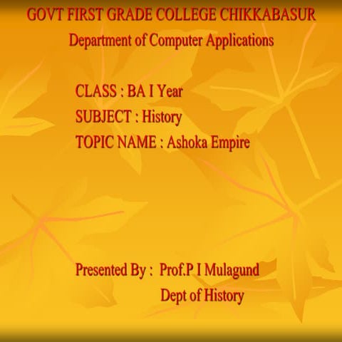 GFGC CHIKKABASUR ( ASHOKA EMPIRE )