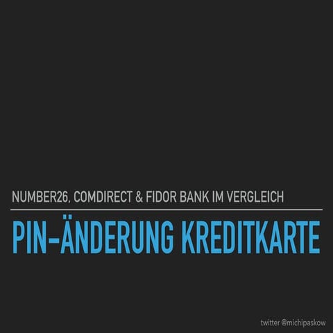 Kreditkarten: PIN-Änderung