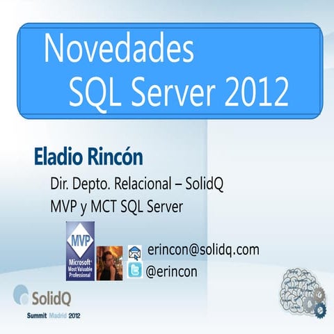  Pinceladas SQL 2012, Alta Disponibilidad