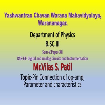 Pin Connection of OP-AMP, Paramerters..pptx