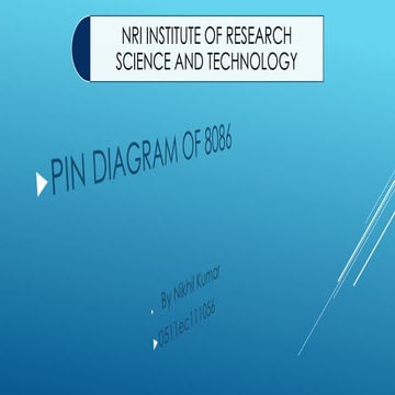 PIN Specification of 8086 Microprocessor