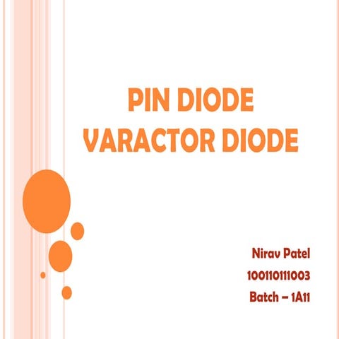 Pin Diode & Varactor Diode