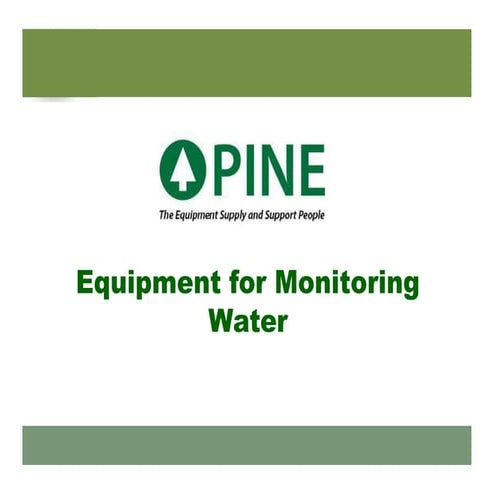 Equipment for Water Monitoring