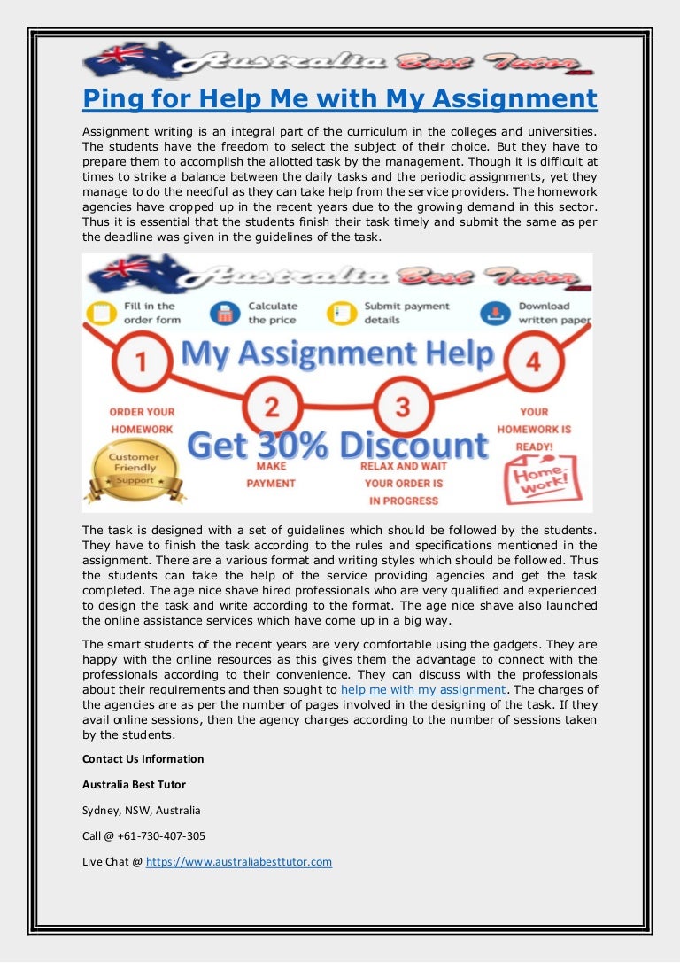 Help me with my assignment
