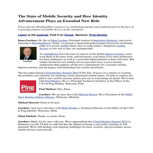 The State of Mobile Security and How Identity Advancement Plays an Essential ...