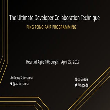 The Ultimate Developer Collaboration Technique: Ping Pong Pair ...